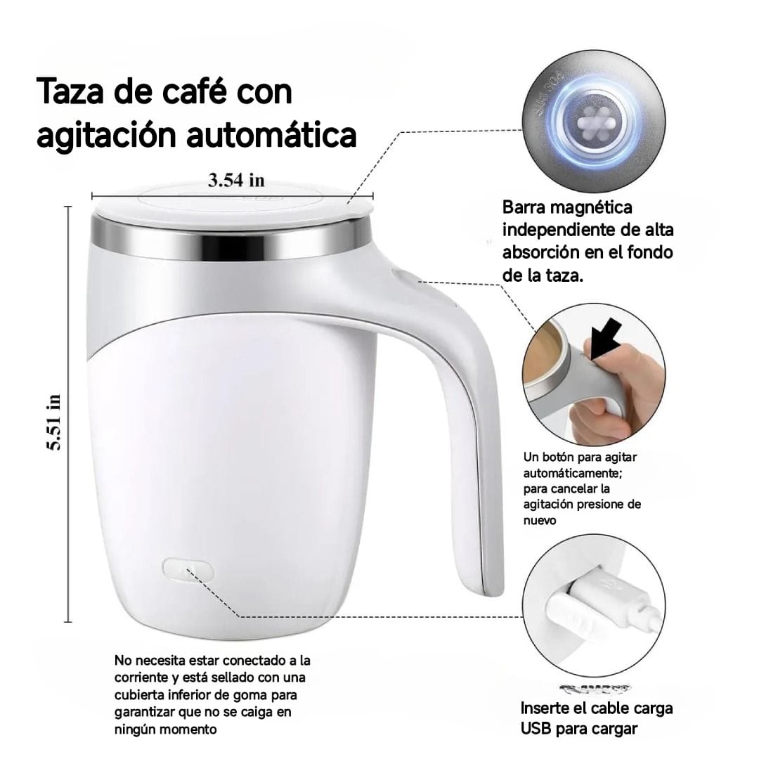 Taza Magnética Auto agitable